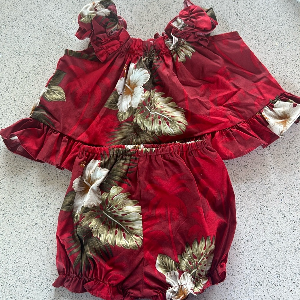 Baby girl Hawaiian set - 6 months Made in Hawaii NWOT